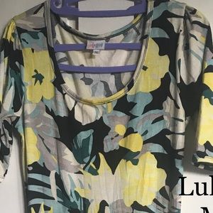 Black and yellow floral lularoe Ana maxi